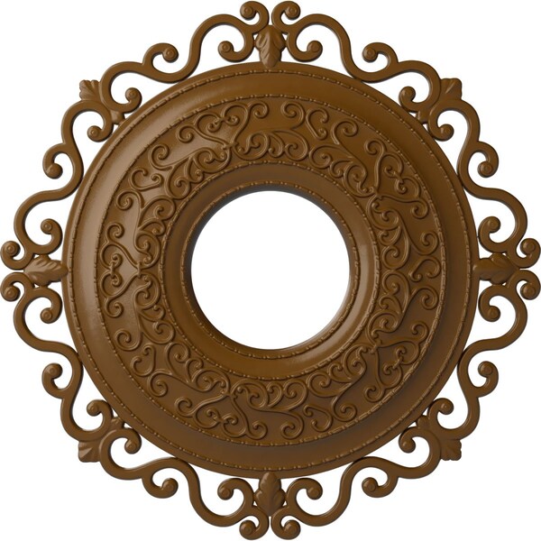 Ekena Millwork Orrington Ceiling Medallion (Fits Canopies up to 6 1/4"), 22"OD x 6 1/4"ID x 1 3/4"P, Smokey Topaz CM22ORSTF - main
